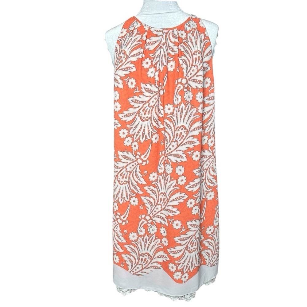 NWT Ann Taylor Loft Women's Orange Floral Sleeveless Dress.Size 10